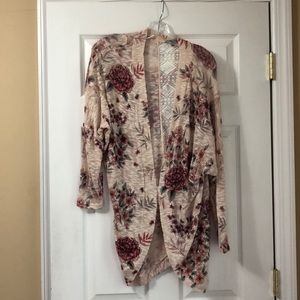 Long floral sweater Size small Charlotte Russe